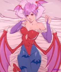 Rule 34 | 1girl, breasts, highres, lilith aensland, pink hair, solo, tagme, vampire (game)