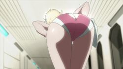 Rule 34 | 10s, 1girl, animated, animated gif, ass, ass cutout, ass shake, blonde hair, breasts, butt crack, cleavage, clothing cutout, female focus, heart, heart cutout, honey (space dandy), large breasts, lipstick, makeup, solo, space dandy