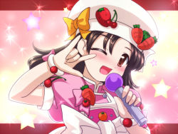 Rule 34 | blush, cooking idol ai! mai! main!, parody, seikan hikou, smile, wink