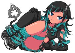 Rule 34 | 1girl, nanashi inc., absurdres, alternate eye color, alternate skin color, belt, black footwear, black gloves, black hair, black jacket, black skirt, black thighhighs, blue belt, blue eyes, blue hair, blue panties, blue socks, blush, chest belt, closed mouth, clothing cutout, colored skin, commentary request, commission, cropped jacket, cross-laced clothes, cross-laced sleeves, demon girl, demon horns, demon tail, fang, fang out, flat chest, full body, garter straps, gloves, grey skirt, hand on own knee, highres, horns, jacket, layered skirt, long hair, long sleeves, looking at viewer, multicolored hair, norio minami, panties, partially fingerless gloves, pointy ears, red skin, shishio chris, shoes, shoulder cutout, simple background, single thighhigh, skeb commission, skirt, smile, sneakers, socks, solo, sugar lyric, tail, thighhighs, transparent background, two-tone hair, underwear, virtual youtuber, zipper skirt