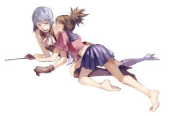 Rule 34 | 2girls, ace attorney, ace attorney investigations, ace attorney investigations: miles edgeworth, aged down, alternate hair color, alternate hair length, alternate hairstyle, ascot, barefoot, blush, boots, brooch, brown hair, capcom, child, artistic error, feet, franziska von karma, gloves, grey eyes, high heels, high ponytail, holding another&#039;s wrist, jewelry, kay faraday, knee boots, legs, miniskirt, multiple girls, no shoes, pleated skirt, ponytail, riding crop, school uniform, serafuku, shoes, short hair, silver hair, simple background, skirt, sleeveless, spoilers, toenails, white background, wince, wuusen, yuri