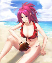 Rule 34 | 1girl, alcohol, beach, breasts, fate/grand order, fate (series), francis drake (fate), long hair, scar, source request, swimsuit