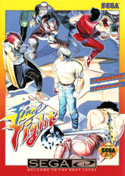 Rule 34 | 1990s (style), 6+boys, artist request, axl (final fight), bandana, battle, belt, blood, boots, box art, capcom, cody travers, company name, copyright name, cover, denim, english text, final fight, flying kick, video game cover, guy (final fight), highres, hugo andore, industrial pipe, injury, jeans, jumping, kicking, knife, lead pipe, logo, mad gear, male focus, martial arts, mullet, multiple boys, muscular, official art, open mouth, pants, retro artstyle, scan, sega, sega cd, shoes, sneakers, standing, two p, vest, yasuda akira