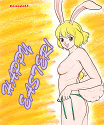 Rule 34 | carrot (one piece), furry, furry female, highres, one piece, tagme, topless, white fur