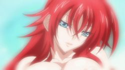 Rule 34 | 10s, 1girl, animated, animated gif, blue eyes, bouncing breasts, breasts, demon girl, high school dxd, large breasts, long hair, lowres, red hair, rias gremory, screencap