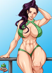 Rule 34 | 1girl, breasts, highres, large breasts, laura matsuda, sitting, smile, street fighter, street fighter v