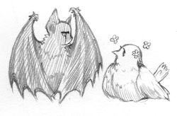 Rule 34 | bat (animal), bird, bleach, inoue orihime, julion (akesuzu), no humans, tagme, ulquiorra cifer