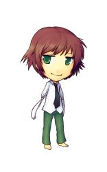 Rule 34 | 10s, amputee, androgynous, armless amputee, chibi, daikai, double amputee, gender request, green eyes, katawa shoujo, necktie, red hair, reverse trap, short hair, solo, tezuka rin