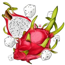 Rule 34 | commentary, dragon fruit, english commentary, food focus, no humans, original, simple background, still life, studiolg, white background