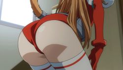 Rule 34 | 1girl, animal ears, animated, animated gif, asobi ni iku yo!, ass, bell, belt, belt pouch, belt skirt, bent over, bodysuit, bracer, breasts, brown eyes, brown hair, cat ears, cat tail, cleavage, clothing cutout, collar, covered navel, cowboy shot, eris (asobi ni iku yo!), from side, gloves, hand on thigh, huge ass, impossible clothes, impossible shirt, indoors, large breasts, leaning forward, leotard, light brown hair, light smile, long hair, looking to the side, neck bell, orange hair, pouch, presenting, red eyes, screencap, shiny clothes, shiny skin, shirt, sidelocks, smile, tail, tail through clothes, thighhighs, very long hair, white thighhighs, window