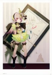 Rule 34 | 1girl, absurdres, atelier (series), atelier lydie &amp; suelle, bow, dual wielding, gun, handgun, highres, holding, holding gun, holding weapon, huge filesize, long hair, looking at viewer, noco (adamas), official art, painting (object), pink hair, pistol, scan, solo, suelle marlen, trigger discipline, weapon, yellow bow