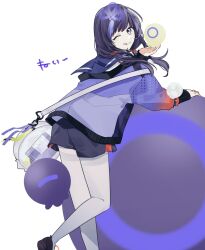 Rule 34 | 1girl, :q, bag, black footwear, black hair, black sailor collar, black shorts, blue jacket, gradient jacket, grey eyes, handbag, highres, jacket, licking lips, loafers, long hair, low twintails, nijisanji, official art, orb, pantyhose, ponto nei, ponto nei (1st costume), red jacket, sailor collar, shoes, shorts, sleeves past wrists, solo, srkm ice, tongue, tongue out, twintails, virtual youtuber, white background, white pantyhose