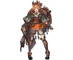 Rule 34 | 10s, 1girl, abacus, animal ears, bag, belt, boots, bow, cape, dress, erune, full body, gloves, granblue fantasy, karuteira, long hair, looking at viewer, minaba hideo, open mouth, orange eyes, orange hair, ponytail, short dress, smile, solo, standing, thighhighs, transparent background, white thighhighs, zettai ryouiki