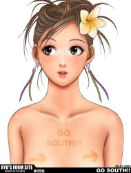 Rule 34 | 1girl, brown hair, earrings, female focus, flower, jewelry, ryu (ryu&#039;s form site), solo, white background