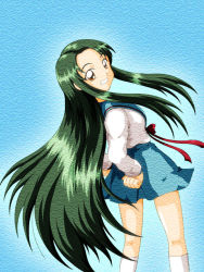 Rule 34 | 00s, 1girl, long hair, school uniform, serafuku, solo, suzumiya haruhi no yuuutsu, tanan, tsuruya, very long hair