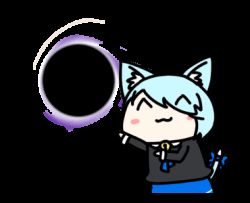 Rule 34 | 1girl, ^ ^, animal ears, animated, animated gif, black hole, cat ears, closed eyes, lowres, seseren, seseren (character), smile, wormhole