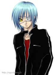 Rule 34 | 1boy, air gear, blue eyes, eyepatch, lowres, male focus, simple background, solo, tagme, wanijima agito, white background