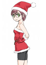 Rule 34 | 1girl, breasts, christmas, chrono trigger, cleavage, commentary request, lucca ashtear, s-a-murai, solo