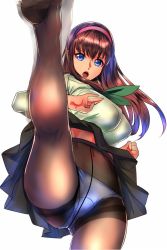 Rule 34 | 1girl, breasts, brown hair, dead or alive, highres, hitomi (doa), judge (oekaki), large breasts, long hair, solo
