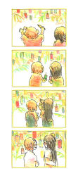Rule 34 | 2girls, 4koma, akiyama mio, blush, comic, k-on!, multiple girls, sagami (aikodesyo), smile, tainaka ritsu, tanabata