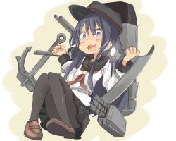 Rule 34 | 10s, 1girl, :d, akatsuki (kancolle), akatsuki kai ni (kancolle), anchor symbol, black pantyhose, black skirt, clenched hands, flat cap, hat, kantai collection, loafers, long hair, long sleeves, looking at viewer, machinery, neckerchief, open mouth, pantyhose, pleated skirt, purple eyes, purple hair, sailor collar, school uniform, searchlight, serafuku, shoes, simple background, skirt, smile, solo, steins schwanz
