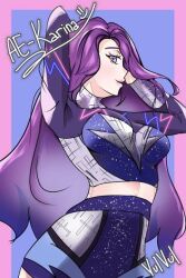 Rule 34 | ae-karina, epic seven, long hair, purple eyes, purple hair, tagme, tall female