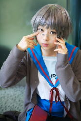 Rule 34 | cosplay, glasses, highres, kanata (model), nagato yuki, photo (medium), suzumiya haruhi no yuuutsu
