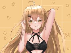 Rule 34 | 1girl, :p, bare shoulders, bikini, blonde hair, collarbone, earrings, girls&#039; frontline, jewelry, long hair, official alternate costume, ppk (foliage romance) (girls&#039; frontline), ppk (girls&#039; frontline), puabatxgamlaz5c, solo, swimsuit, tongue, tongue out, very long hair, yellow eyes