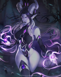 Rule 34 | 1girl, breasts, draenei, highres, horns, large breasts, monster girl, solo, warcraft, world of warcraft