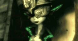 Rule 34 | 1girl, animated, animated gif, fang, hands on own hips, looking at viewer, lowres, midna, nintendo, rain, the legend of zelda, the legend of zelda: twilight princess