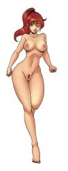 Rule 34 | breasts, hentai heroes, large breasts, nipples, pussy, red battler (hentai heroes), thick thighs, thighs