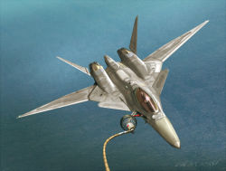 Rule 34 | ace combat, ace combat 2, aircraft, airplane, artist name, cockpit, dated, fighter jet, flying, full body, glass, jet, machinery, military, military vehicle, outdoors, realistic, signature, vehicle, vehicle focus, water, xfa-27, zephyr164