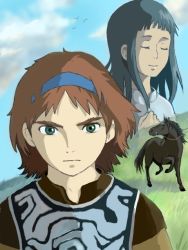 Rule 34 | agro, black hair, couple, dress, horse, long hair, mono (shadow of the colossus), red hair, shadow of the colossus, wander (shadow of the colossus)