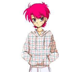 Rule 34 | 1990s (style), akazukin chacha, pajamas, pink hair, popy, standing
