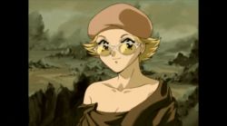 Rule 34 | 1girl, animated, animated gif, beret, blonde hair, glasses, hat, jan jan paradise 2, lowres, short hair, solo, tagme