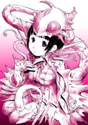 Rule 34 | 1girl, gauna, hand on own chest, monster girl, nagare ippon, personification, shiraui tsumugi, sidonia no kishi, solo