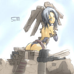 Rule 34 | 1girl, armored core, armored core: for answer, arms forts, ass, female focus, from software, mecha musume, solo, spirit of motherwill, standing