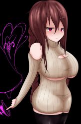 Rule 34 | breasts, brown hair, dorobachi, heart, heart-shaped pupils, highres, huge breasts, nemea (succubus prison), red eyes, succubus prison, symbol-shaped pupils