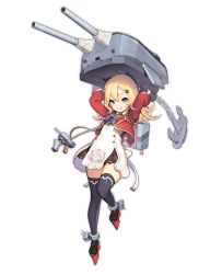 Rule 34 | 1girl, abercrombie (azur lane), anchor, ascot, azur lane, black footwear, black thighhighs, blonde hair, blue eyes, bridal gauntlets, carrying, carrying overhead, chain, collared dress, cropped jacket, dress, eyebrows, full body, grin, hair between eyes, hair ornament, jacket, kinjo kuromomo, leg up, long hair, long sleeves, looking at viewer, mary janes, official art, open clothes, open jacket, purple ascot, red jacket, shoes, short dress, smile, smoke, solo, standing, standing on one leg, straight hair, tachi-e, thigh gap, thighhighs, transparent background, turret, white dress, zettai ryouiki