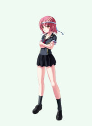 Rule 34 | 1girl, absurdres, brown eyes, highres, kouichi eiji, original, pink hair, school uniform, short hair, solo