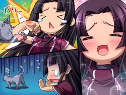 Rule 34 | &gt; &lt;, 00s, :&lt;, :3, = =, black hair, blush, cat, comic, expressions, closed eyes, koihime musou, open mouth, shuutai, silent comic, tears