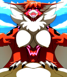 Rule 34 | + +, 10s, 1girl, breasts, digimon, digimon adventure tri., drooling, fangs, female focus, furry, furry female, gblastman, glowing, glowing markings, highres, huge breasts, meicrackmon vicious mode, neon trim, nipples, open mouth, red eyes, sex, sharp nails, sharp teeth, teeth, vaginal