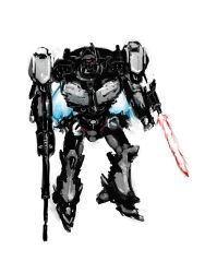 Rule 34 | armored core, armored core 3, from software, gun, highres, laser blade, mecha, rifle, robot, wasabikarasi, weapon