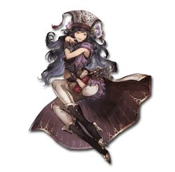 Rule 34 | 10s, 1girl, blue hair, book, boots, brown eyes, dress, flower, full body, granblue fantasy, hat, holding, isabella (granblue fantasy), knee boots, long hair, looking away, minaba hideo, overskirt, pantyhose, short dress, skirt, smile, solo, thighhighs, transparent background