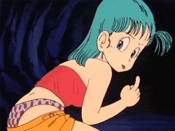 Rule 34 | 1980s (style), 1girl, animated, animated gif, aqua hair, ass, blue eyes, breasts, bulma, cleavage, clothes pull, dragon ball, dragon ball (classic), food print, lowres, oldschool, panties, print panties, retro artstyle, screencap, shorts, shorts pull, side ponytail, solo, strapless, strawberry panties, strawberry print, tube top, underwear