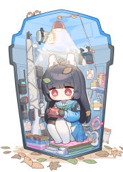 Rule 34 | 1girl, absurdres, ahoge, ammunition box, animal collar, animal ears, doodle sensei (blue archive), bell, belt, belt pouch, binoculars, bird, black gloves, black hair, blanket, blue archive, blue serafuku, blue skirt, blush stickers, bolt action, bright pupils, bullet, cellphone, chibi, collar, commentary request, cross-section, drawing, fake animal ears, ferret, food, gloves, green neckerchief, gun, halo, highres, holding, holding food, hoyo, in trash can, jingle bell, knee pads, knees up, korean commentary, leaf, leaf on head, light, long hair, long sleeves, miyako (blue archive), miyu (blue archive), moe (blue archive), mosin-nagant, neckerchief, no shoes, pantyhose, phone, pleated skirt, pouch, rabbit ears, red eyes, rifle, sailor collar, saki (blue archive), school uniform, sensei (blue archive), serafuku, shoes, simple background, single knee pad, sitting, skirt, sneakers, solo, thermos, tissue box, toothbrush, toothpaste, towel, trash can, walkie-talkie, weapon, white background, white footwear, white pantyhose, white pupils, white sailor collar