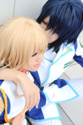 Rule 34 | blonde hair, blue hair, cosplay, haiji, naoki haru, photo (medium), source request, tagme