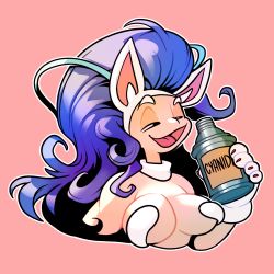 Rule 34 | absurdres, animal ears, blue hair, breasts, cat ears, cat girl, felicia (vampire), highres, jon-bliss, medium breasts, meme, second-party source, simple background, solo, vampire (game)