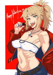 Rule 34 | 1girl, blonde hair, breasts, fate (series), female focus, large breasts, mikoyan, mordred (fate), solo, tagme