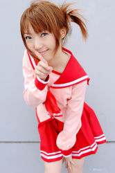 Rule 34 | cosplay, photo (medium), rin, sasamori karin, school uniform, serafuku, tagme, to heart, to heart (series)